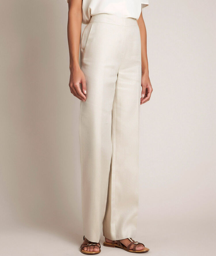 Pantalon en lin brillant iana.