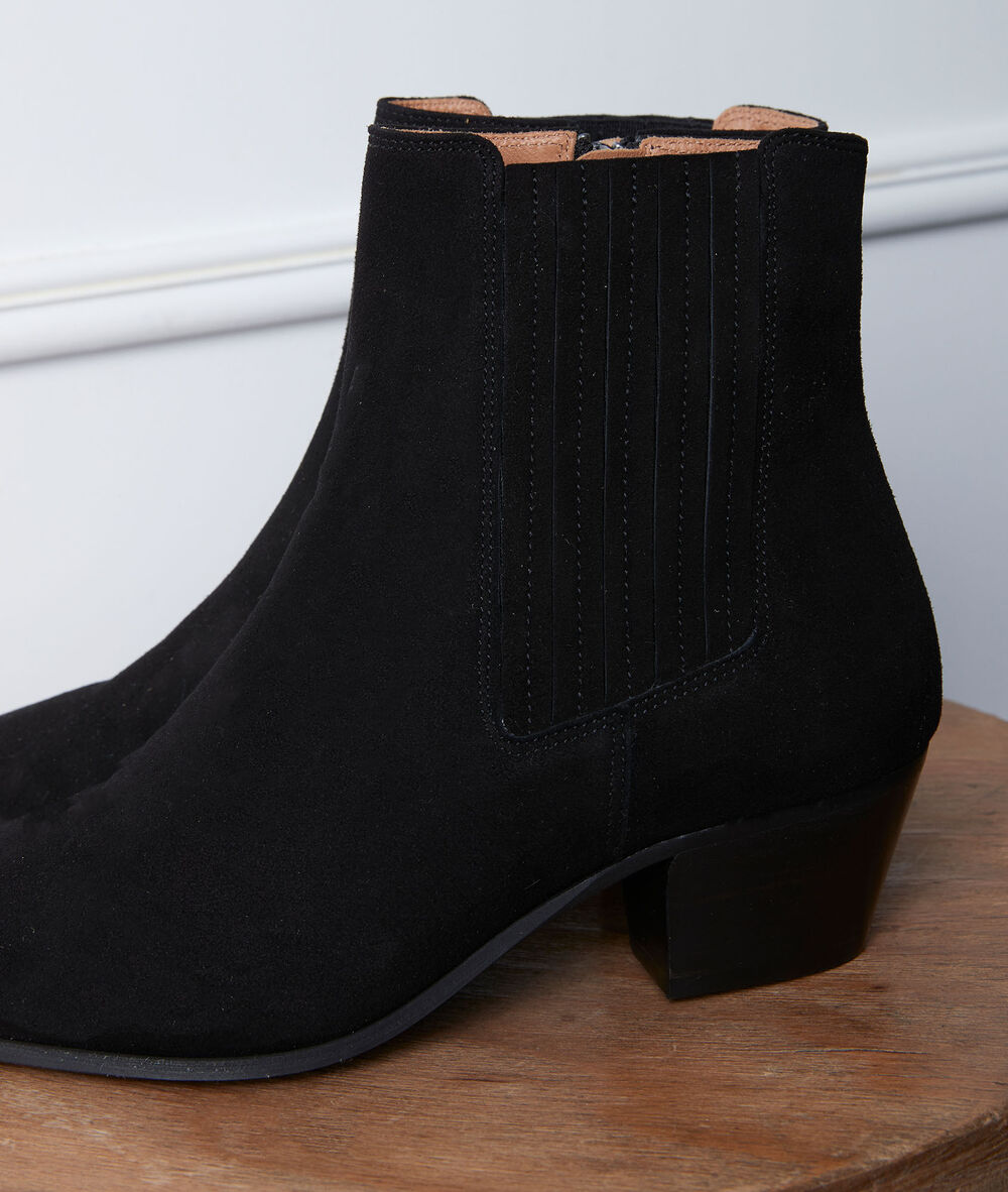 Bottines noires à talons gaby noir.