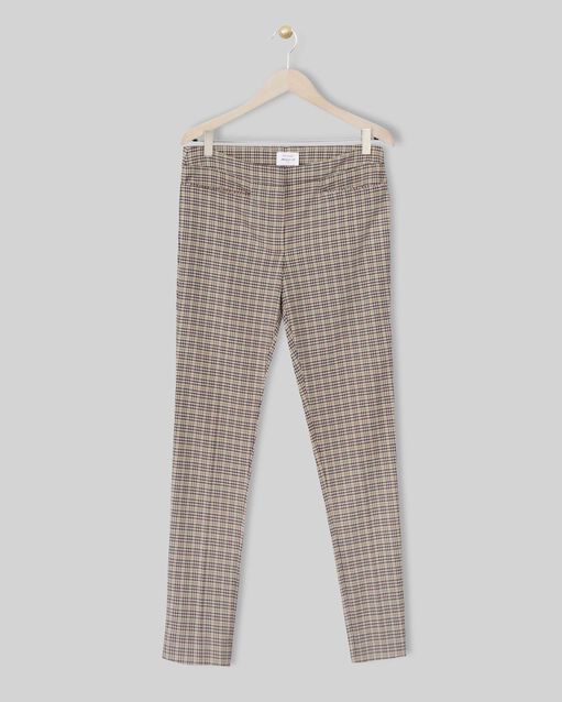 Pantalon cigarette à carreaux valero camel.