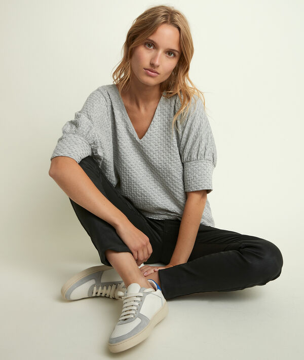 Top gris Douceur | 1-2-3 Top gris Douceur PhotoZ | 1-2-3