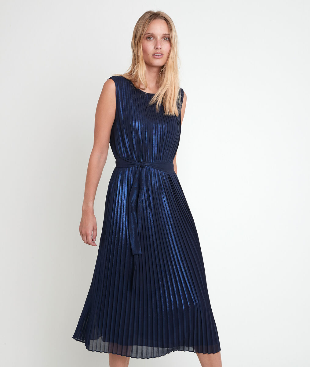 Robe plissée marine irisée Marlène | 1-2-3 Robe plissée marine irisée Marlène PhotoZ | 1-2-3