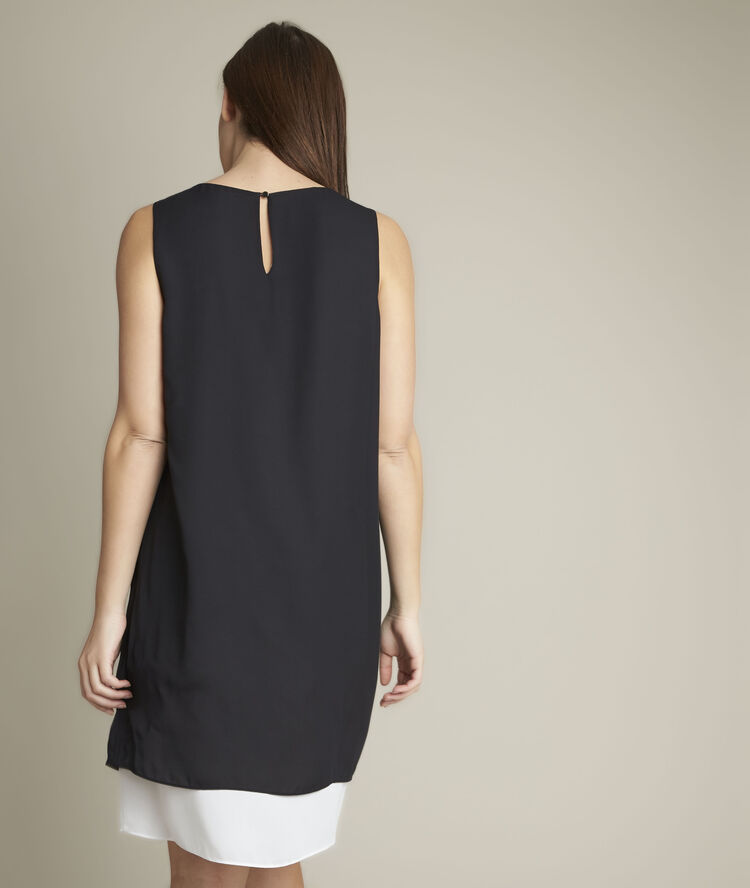 Robe colorblock droite isola noir.
