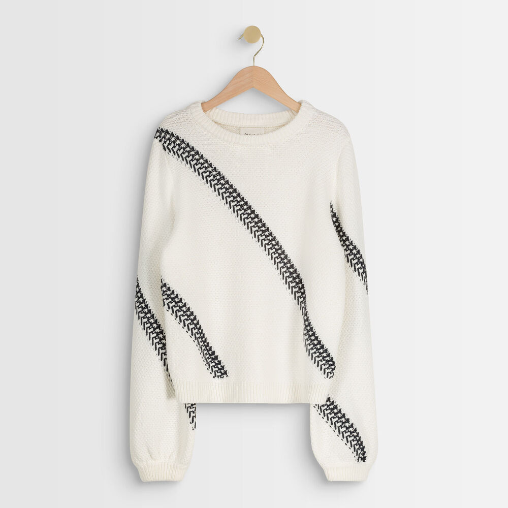 Pull fantaisie anne blanc.