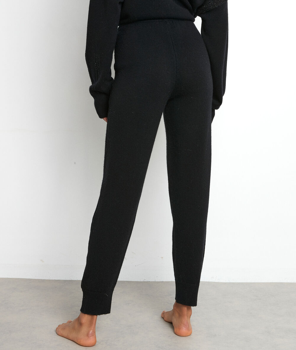 Pantalon en maille noir tosca noir.
