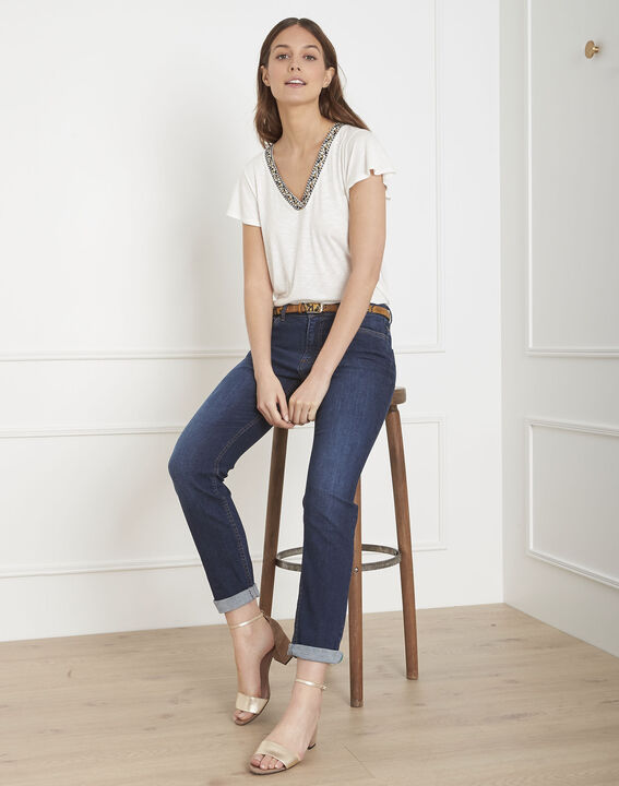 Jean marine slim 7/8e retroussé Vivienne | 1-2-3 Jean marine slim 7/8e retroussé Vivienne PhotoZ | 1-2-3