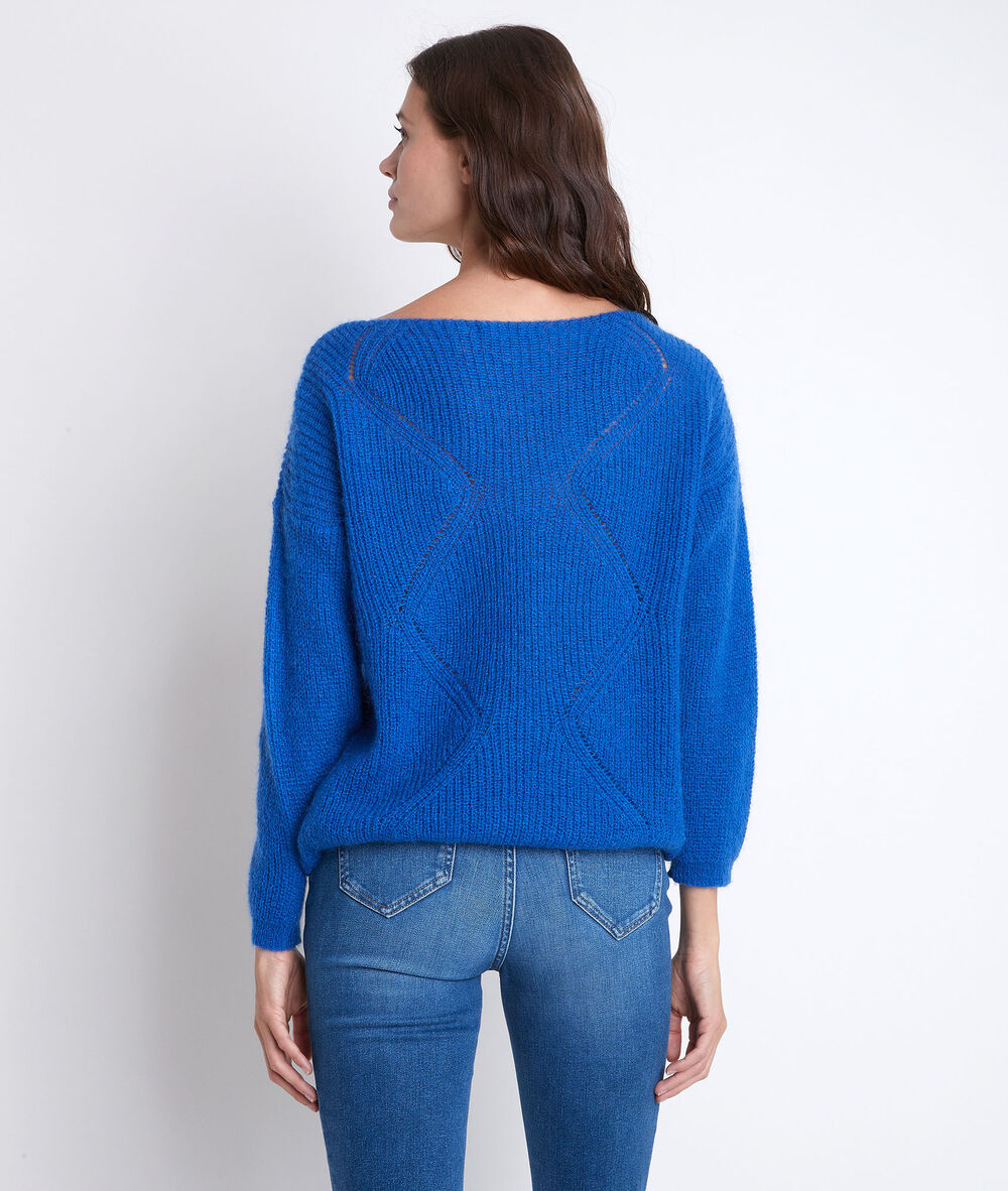 Pull en mohair mélangé ross myosotis.