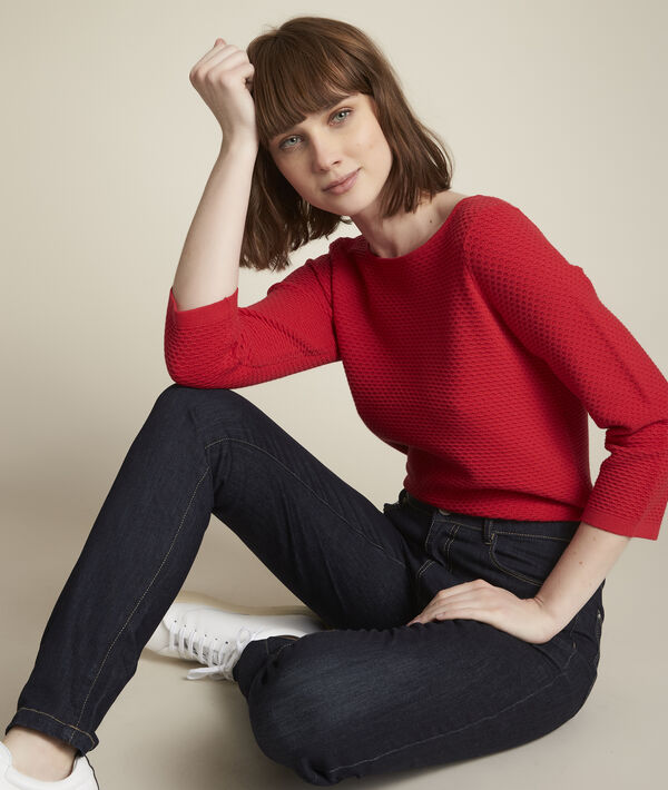 Pull grenadine col bateau Delta | 1-2-3 Pull grenadine col bateau Delta PhotoZ | 1-2-3