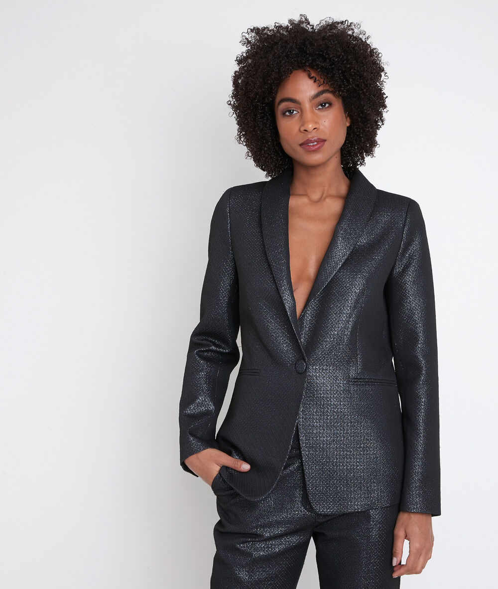 Veste en jacquard thomas noir.