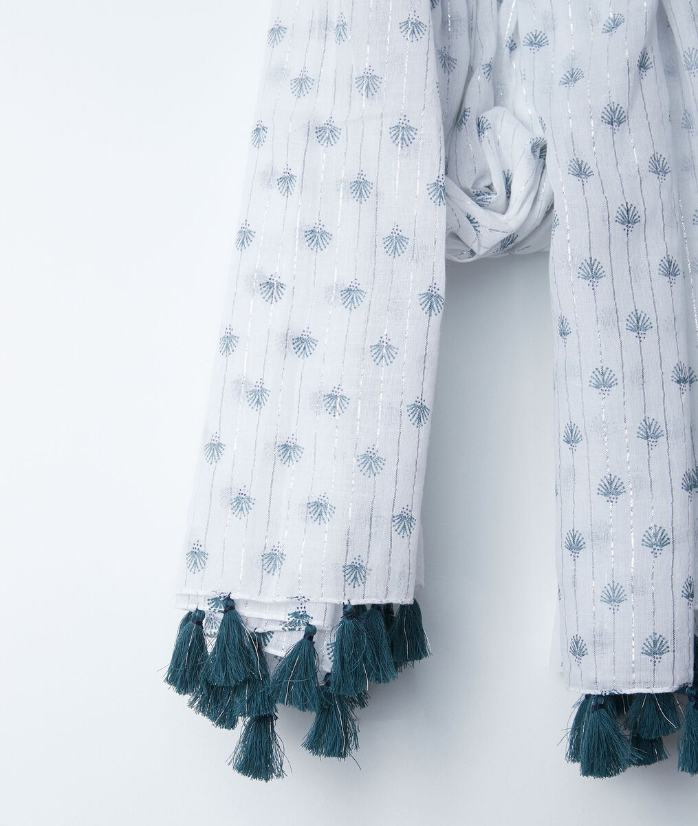 Foulard imprimé à franges Basil | 1-2-3 Foulard imprimé à franges Basil PhotoZ | 1-2-3