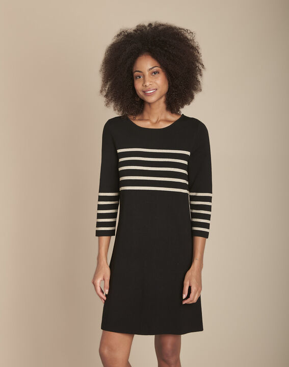 Robe en maille rayée France | 1-2-3 Robe en maille rayée France PhotoZ | 1-2-3