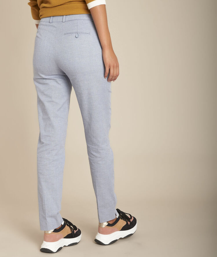 Pantalon cigarette bleu valero bleu moyen.