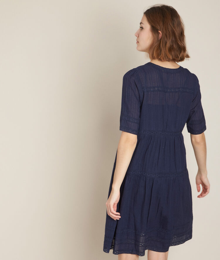 Robe marine à dentelle corelia marine.