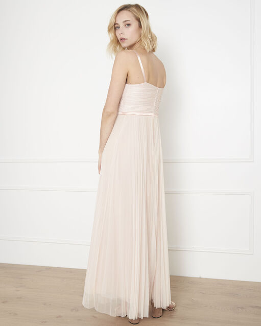 Robe poudre en tulle helie poudre.