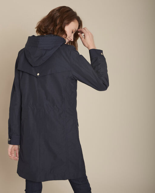 Marineblauer parka mit taschen quora marineblau.