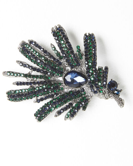 Broche épis pierres vert foncé xylo emerald.