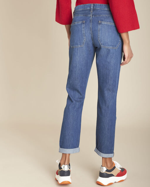 Le confort fit boyfriend brut serge indigo fonce.