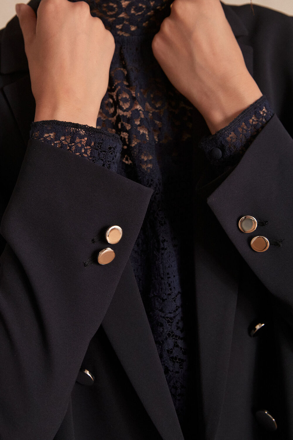 Veste en microfibre marine florine marine.
