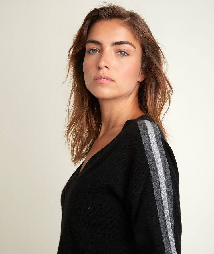 Pull en laine et cachemire romy bis noir.
