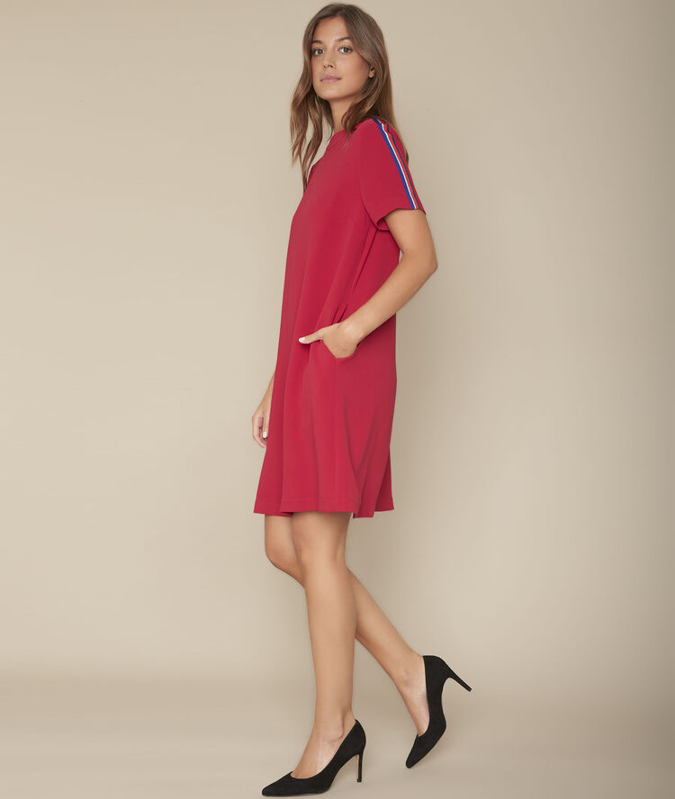 Rode straight-fit jurk irmine grenade.