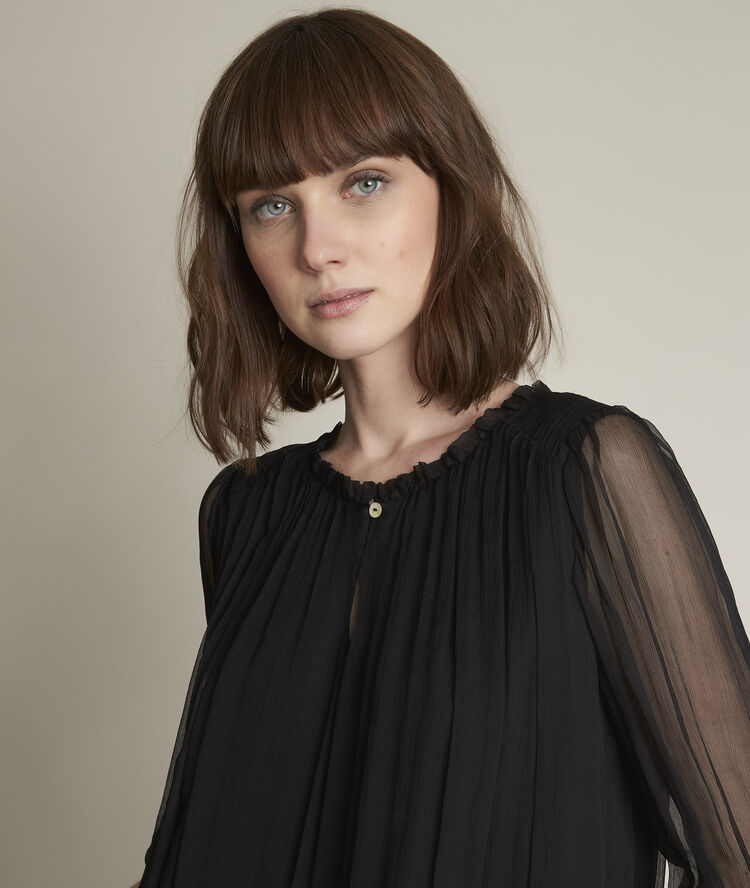 Blouse en soie emma louise noir.