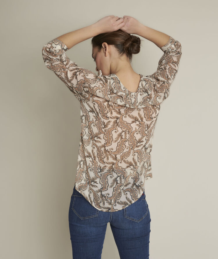 Blouse imprimée ella ecru.