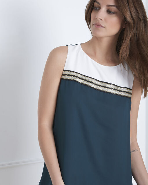 Robe verte détails lurex isola foret.