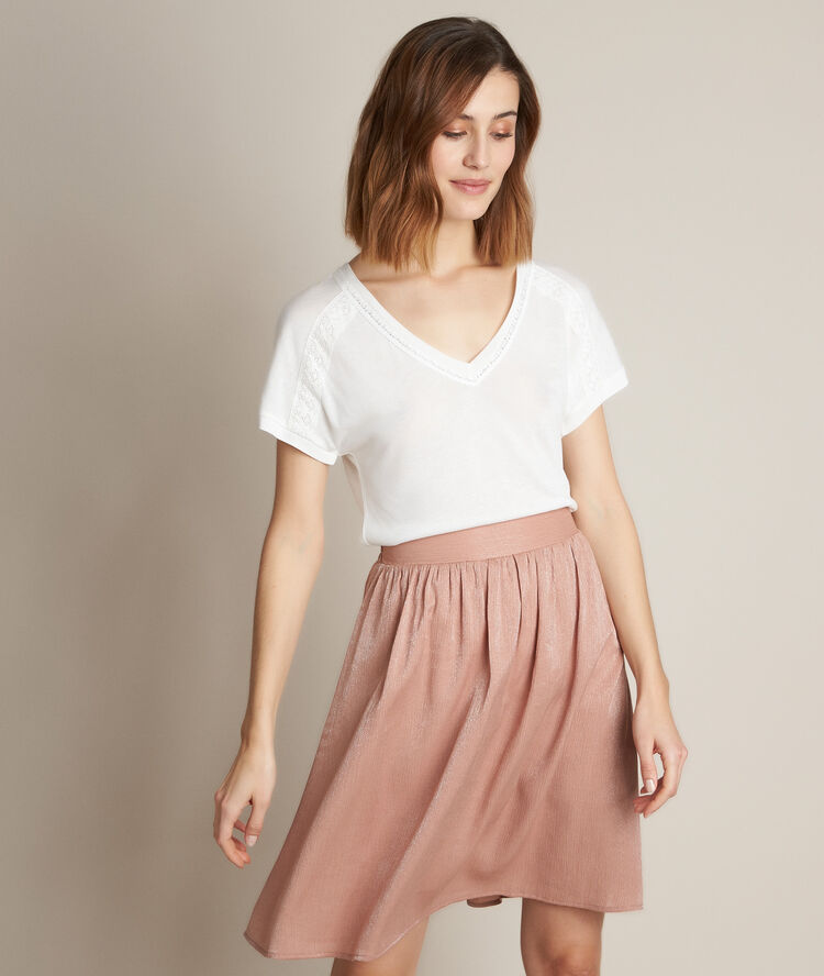 Tee-shirt &eacute;cru rosalie ecru.