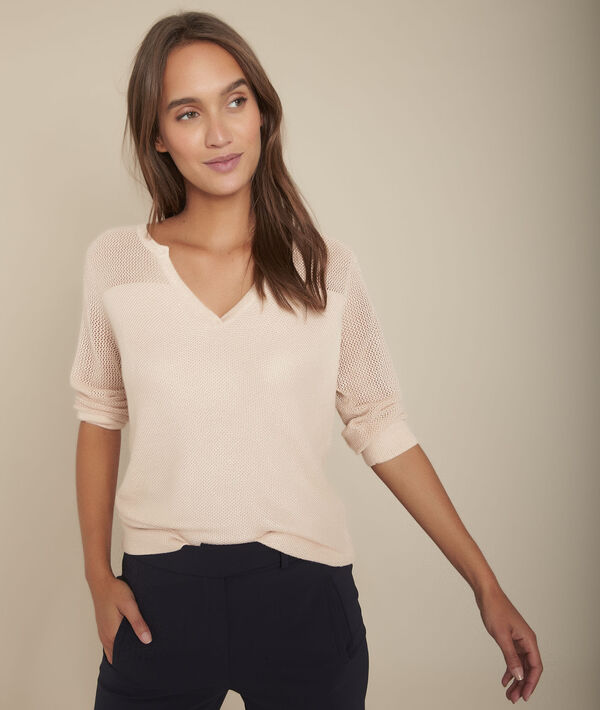 Pull rose ajouré Forever | 1-2-3 Pull rose ajouré Forever PhotoZ | 1-2-3