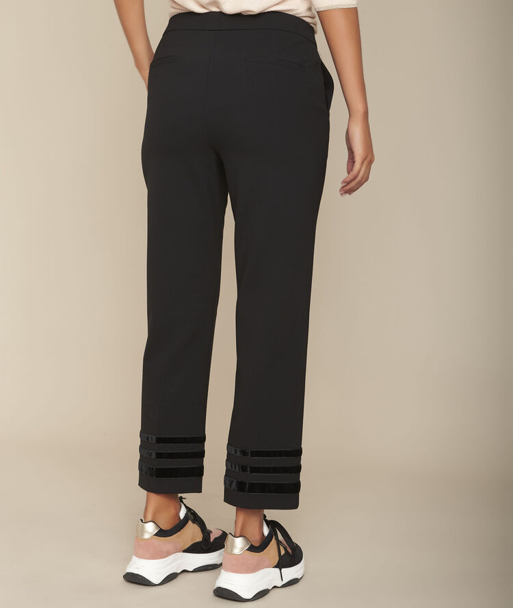 Pantalon en microfibre noir eddy noir.
