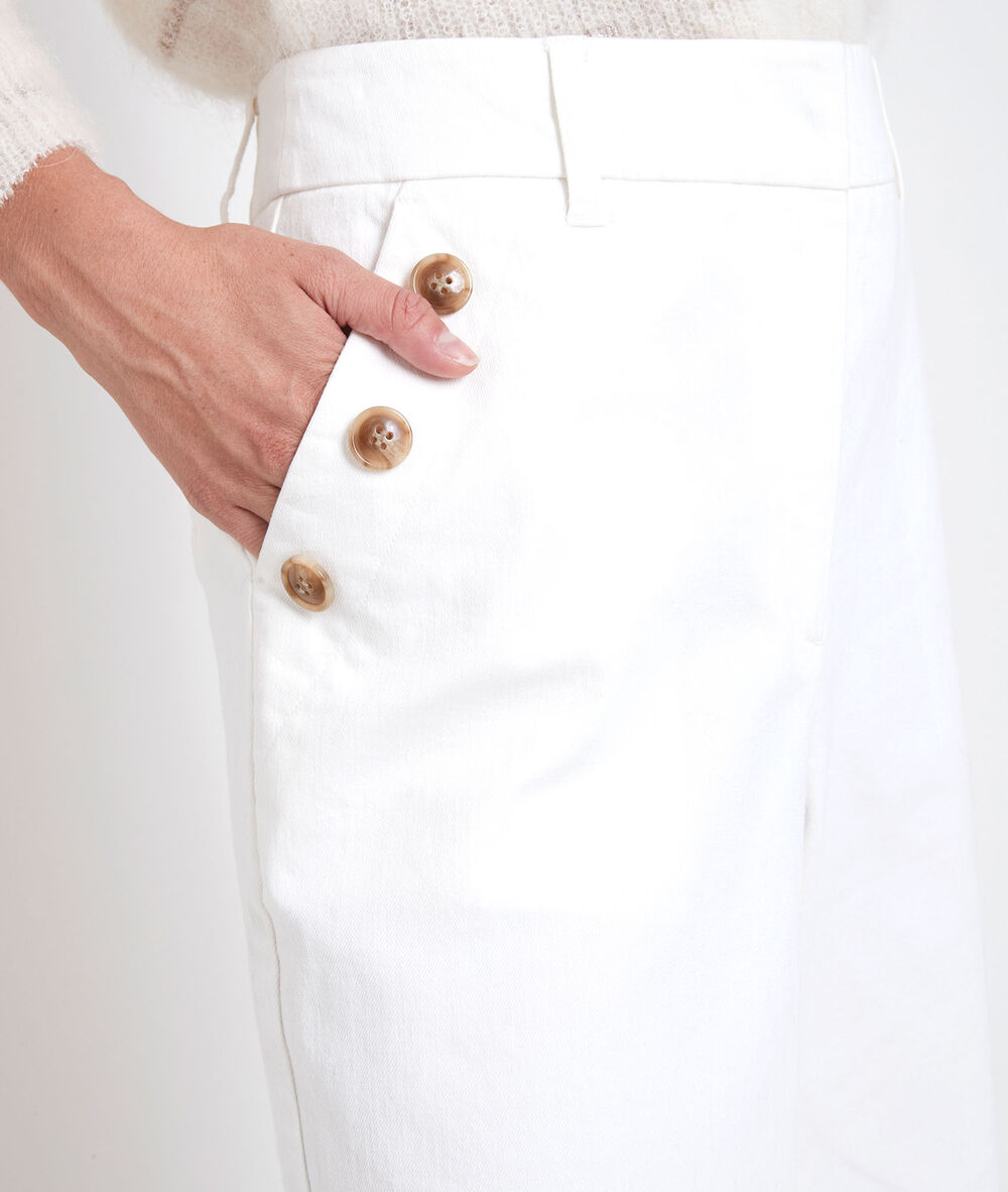 Pantalon à pont martin blanc.