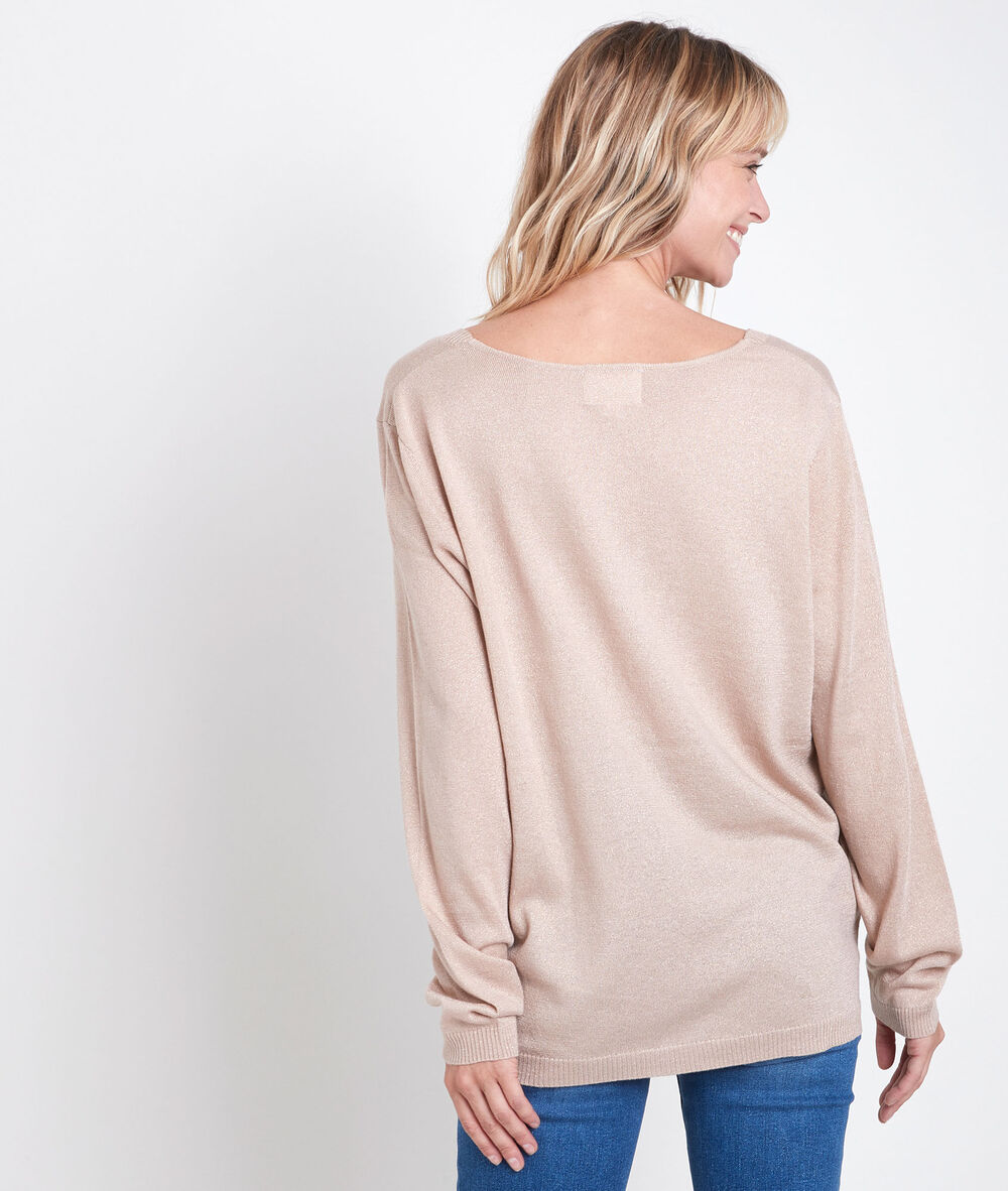 Pull fin brillant rose ryo rose.