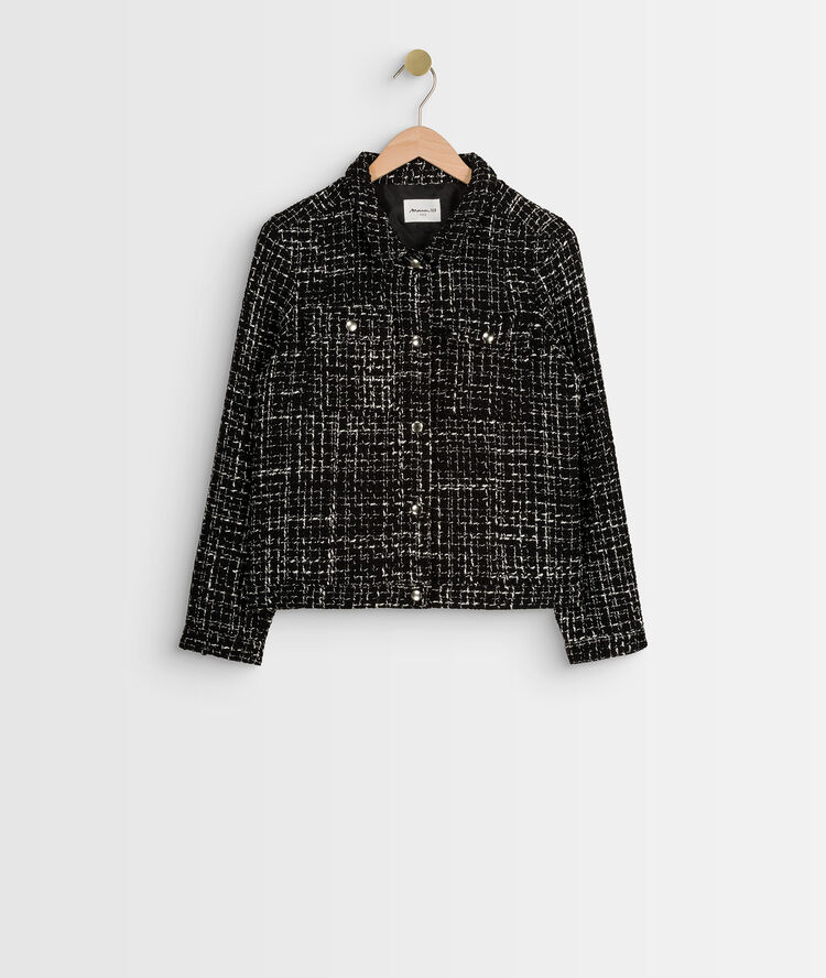 Veste en tweed tao noir.