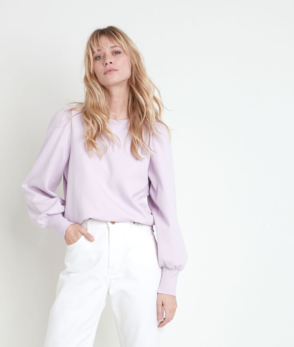Sweat mauve à épaulettes Divao | 1-2-3 Sweat mauve à épaulettes Divao PhotoZ | 1-2-3