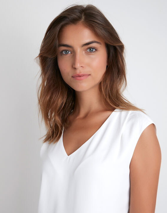 Blouse écrue col V Neptune | 1-2-3 Blouse écrue col V Neptune PhotoZ | 1-2-3