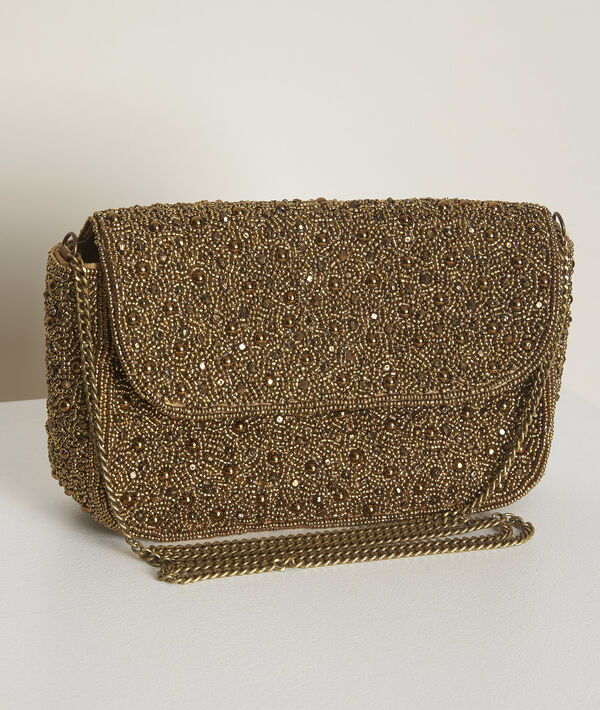 Pochette brodée dorée Hanae | 1-2-3 Pochette brodée dorée Hanae PhotoZ | 1-2-3