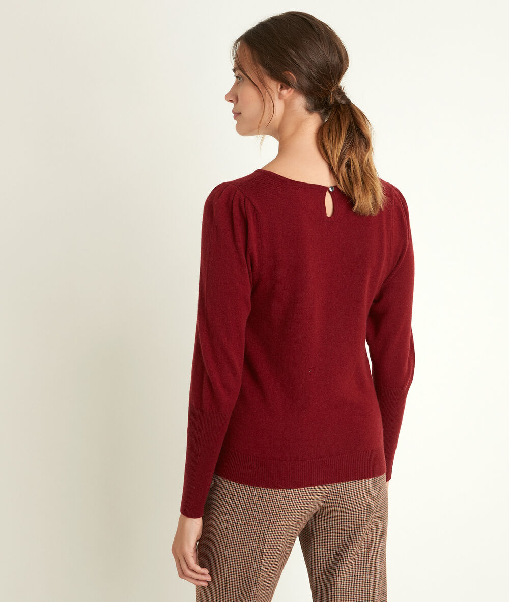 Bordeauxfarbener Pullover Aus Wolle Und Kaschmir Ribambelle Damen Maison 123