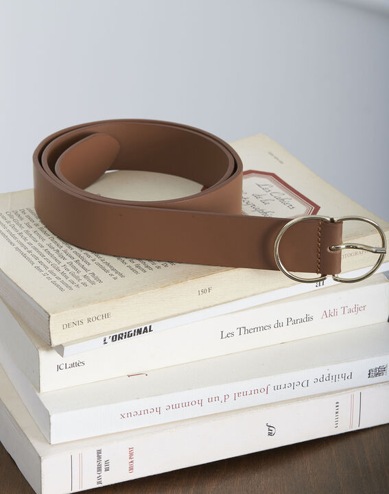 Ceinture camel en cuir double boucle Katerine | 1-2-3 Ceinture camel en cuir double boucle Katerine PhotoZ | 1-2-3