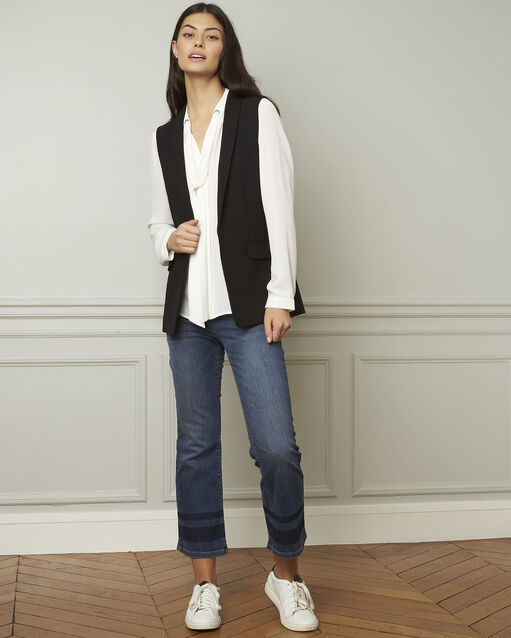 Veste noire microfibre sans manches cool noir.