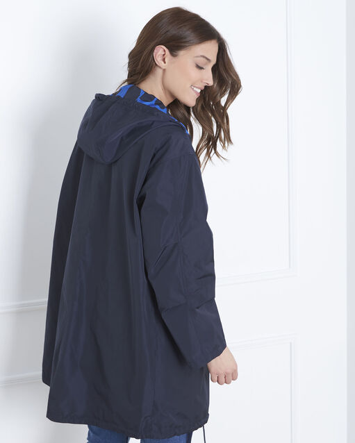 Parka marine réversible pois fiona marine.