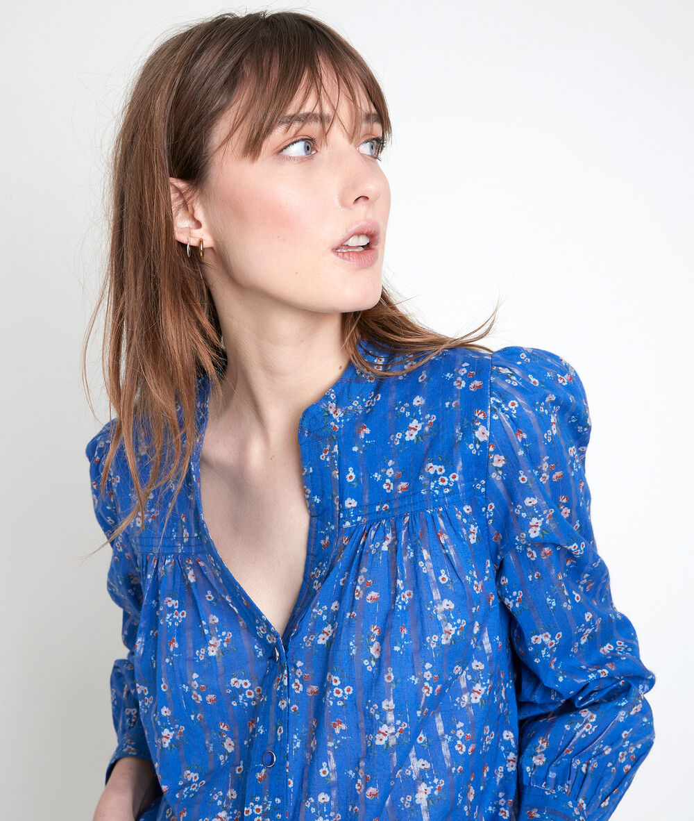 Blouse myosotis imprimée tifaine myosotis.