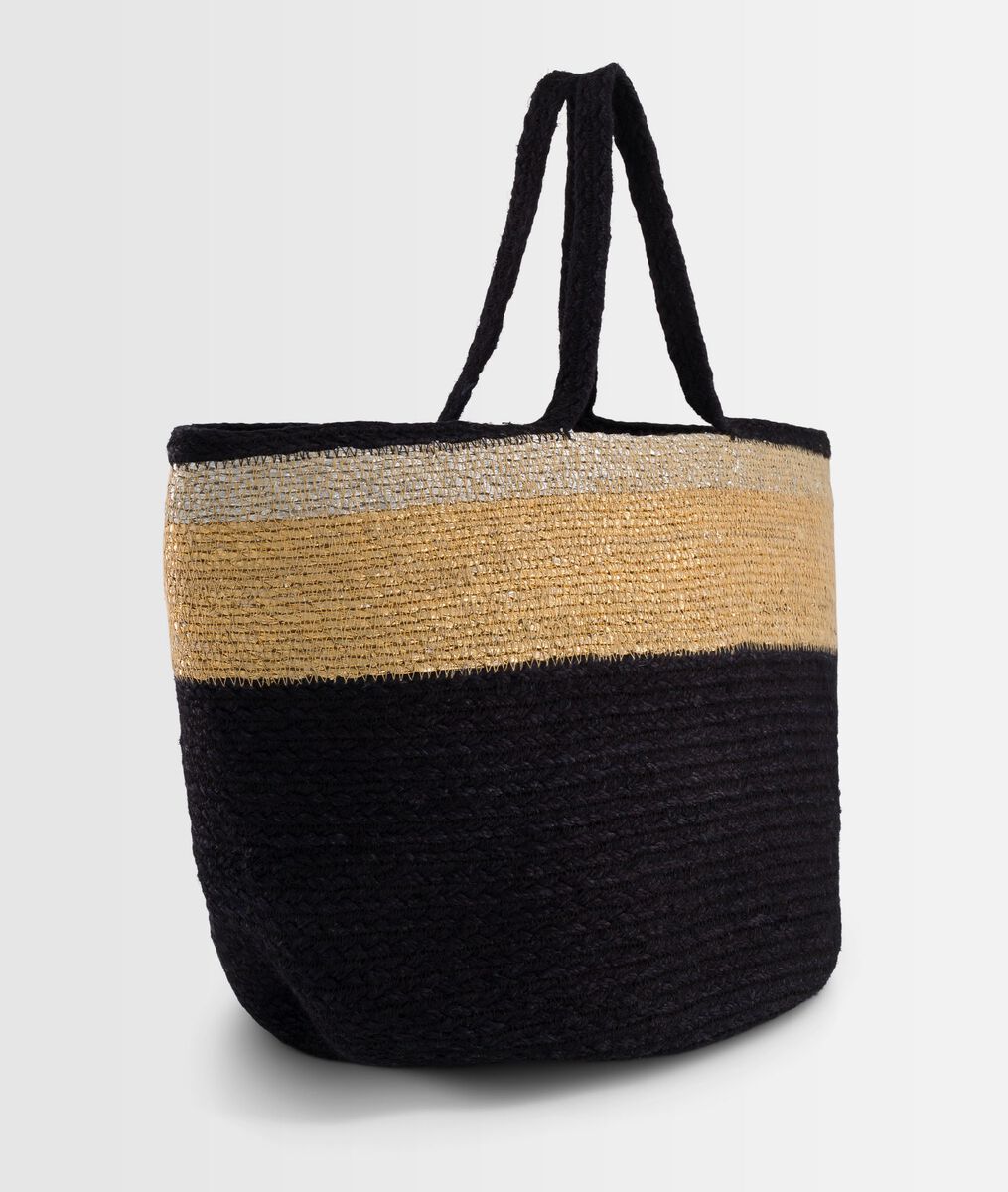 Panier en jute à rayures noir Dave | 1-2-3 Panier en jute à rayures noir Dave PhotoZ | 1-2-3