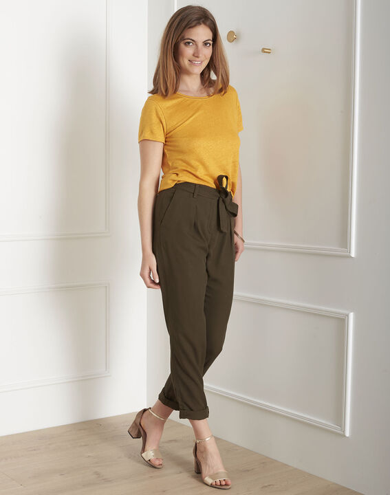 Tee-shirt jaune jour échelle en lin Pin | 1-2-3 Tee-shirt jaune jour échelle en lin Pin PhotoZ | 1-2-3