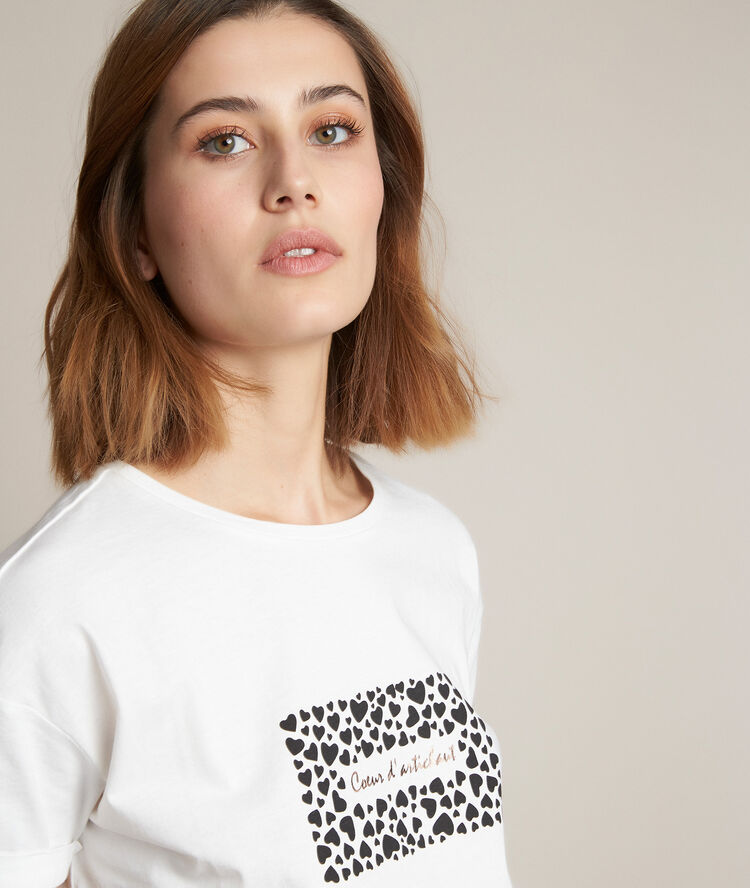 Tee-shirt en coton biologique roi ecru.