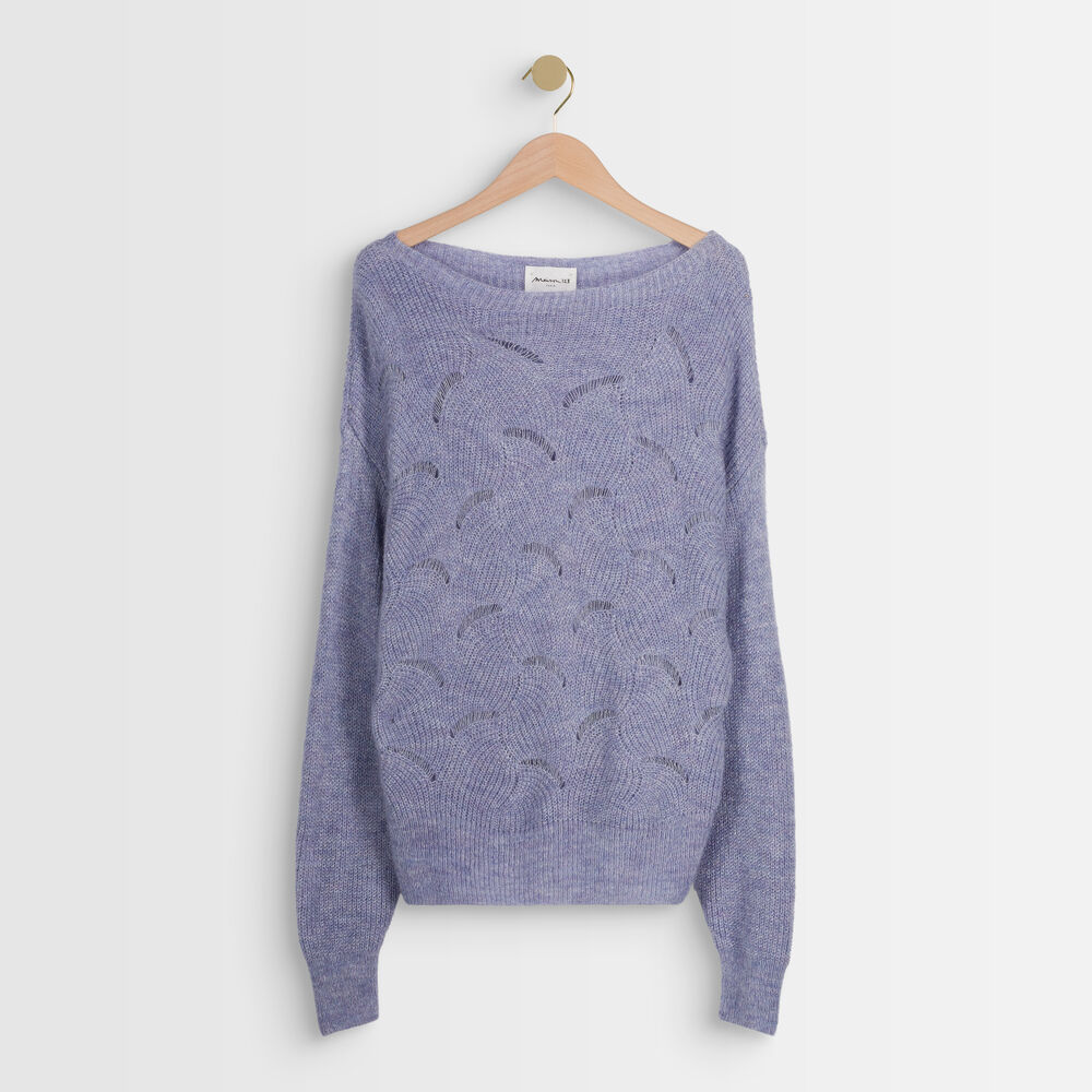 Pull mauve maille fantaisie amanda mauve.