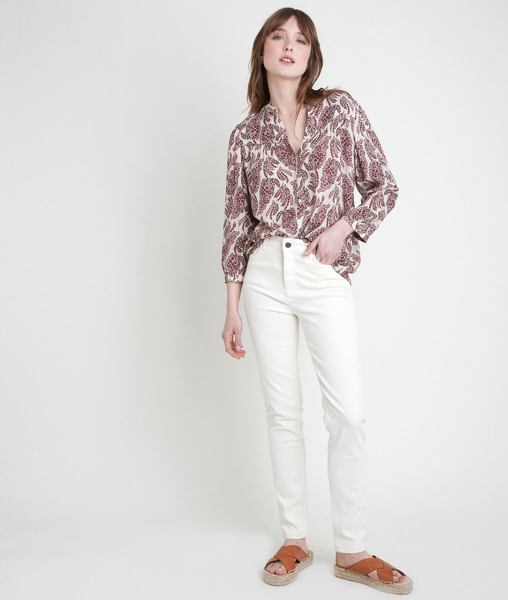 Blouse rose imprimée Therese | 1-2-3 Blouse rose imprimée Therese PhotoZ | 1-2-3