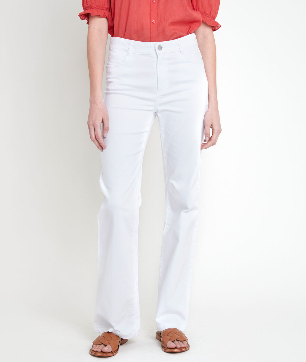 Jean wide leg en coton biologique blanc Fidji | 1-2-3 Jean wide leg en coton biologique blanc Fidji PhotoZ | 1-2-3
