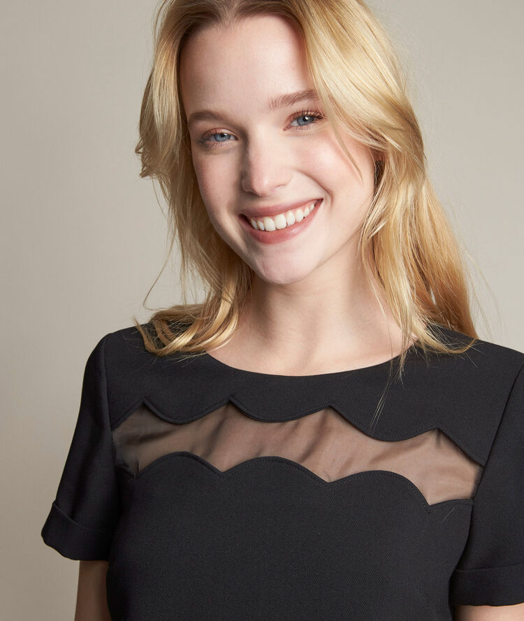 Straight-fit jurk cassie zwart.