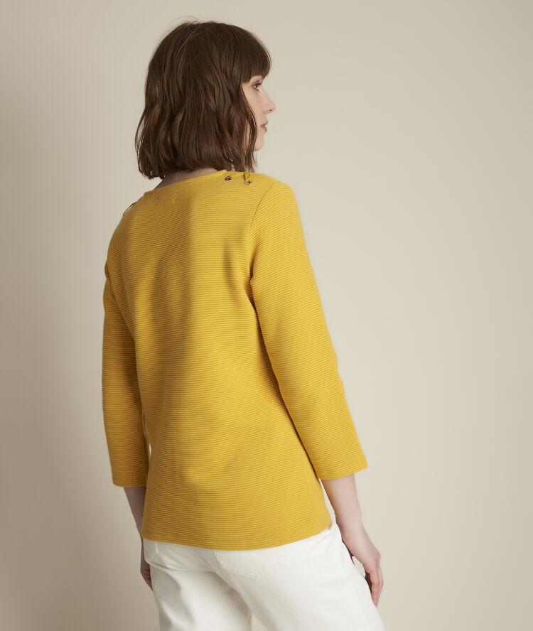Top jaune brillant regate miel.