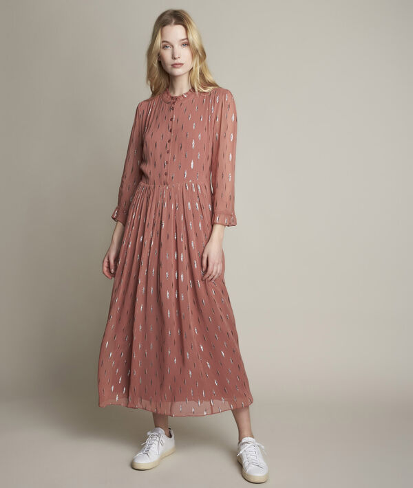 Robe longue imprimée lurex Océanie | 1-2-3 Robe longue imprimée lurex Océanie PhotoZ | 1-2-3