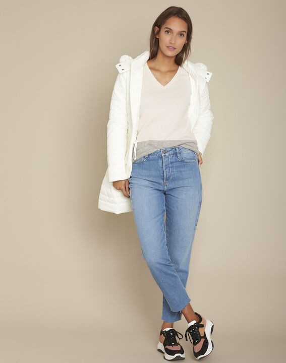 Pull cachemire nude et gris Frozen | 1-2-3 Pull cachemire nude et gris Frozen PhotoZ | 1-2-3